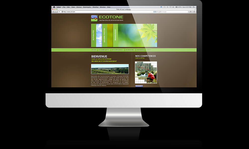 Création d’un site web vitrine  pour Ecotone à Perpignan
